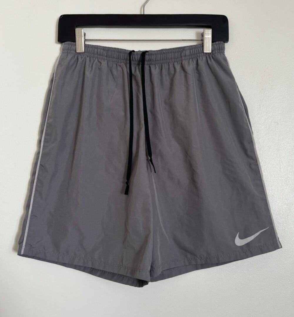 Light Grey Nike Dri Fit Elastic Waist Shorts w/ Built In Briefs M